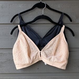 Lively Bralettes in Nude Beige and Black Size 3